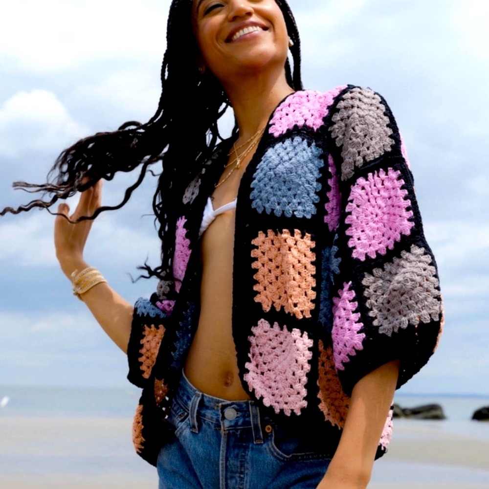 Saachi Modern Crochet Cardigan
